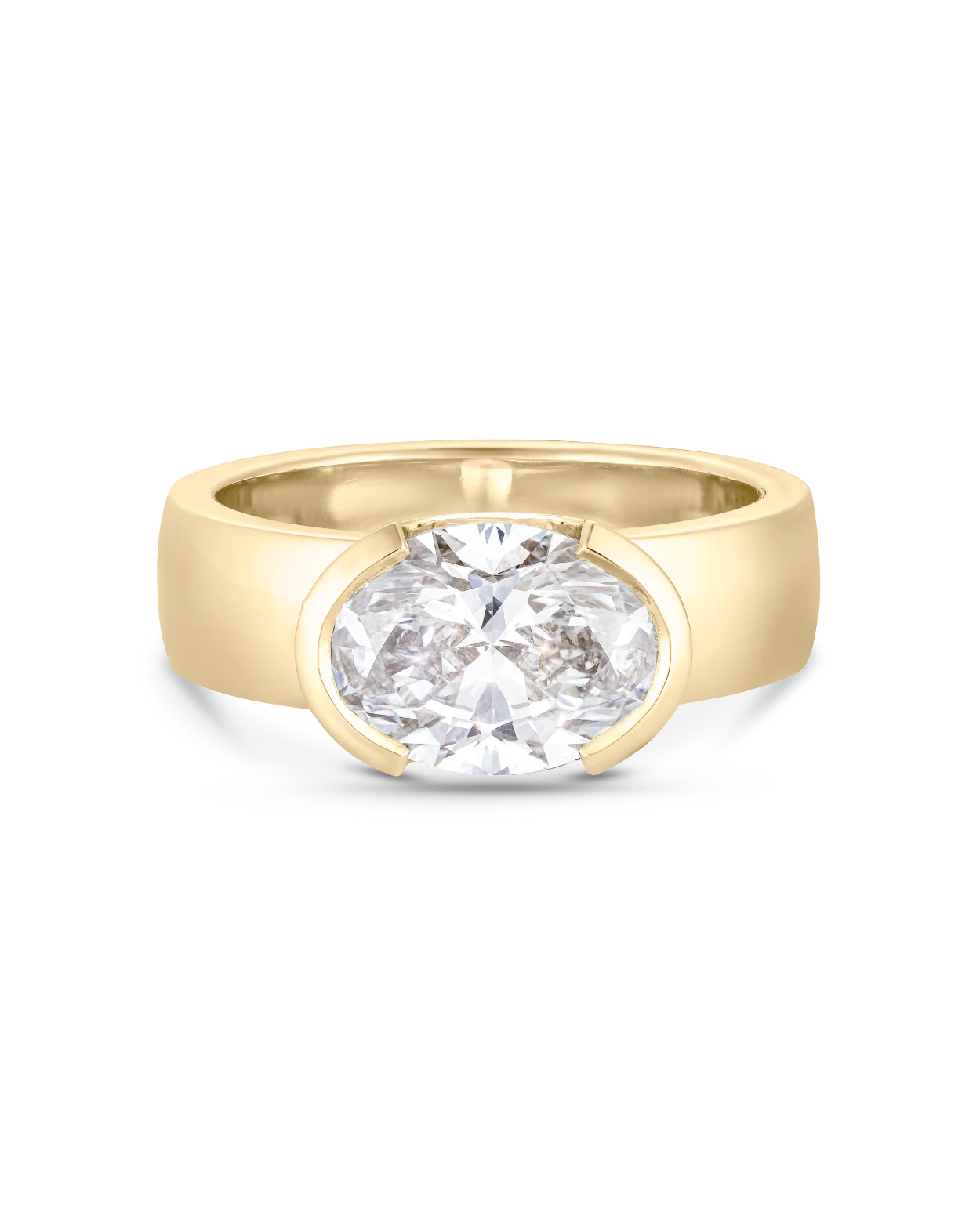 Arabella 2.51ct Half Bezel Engagement Ring