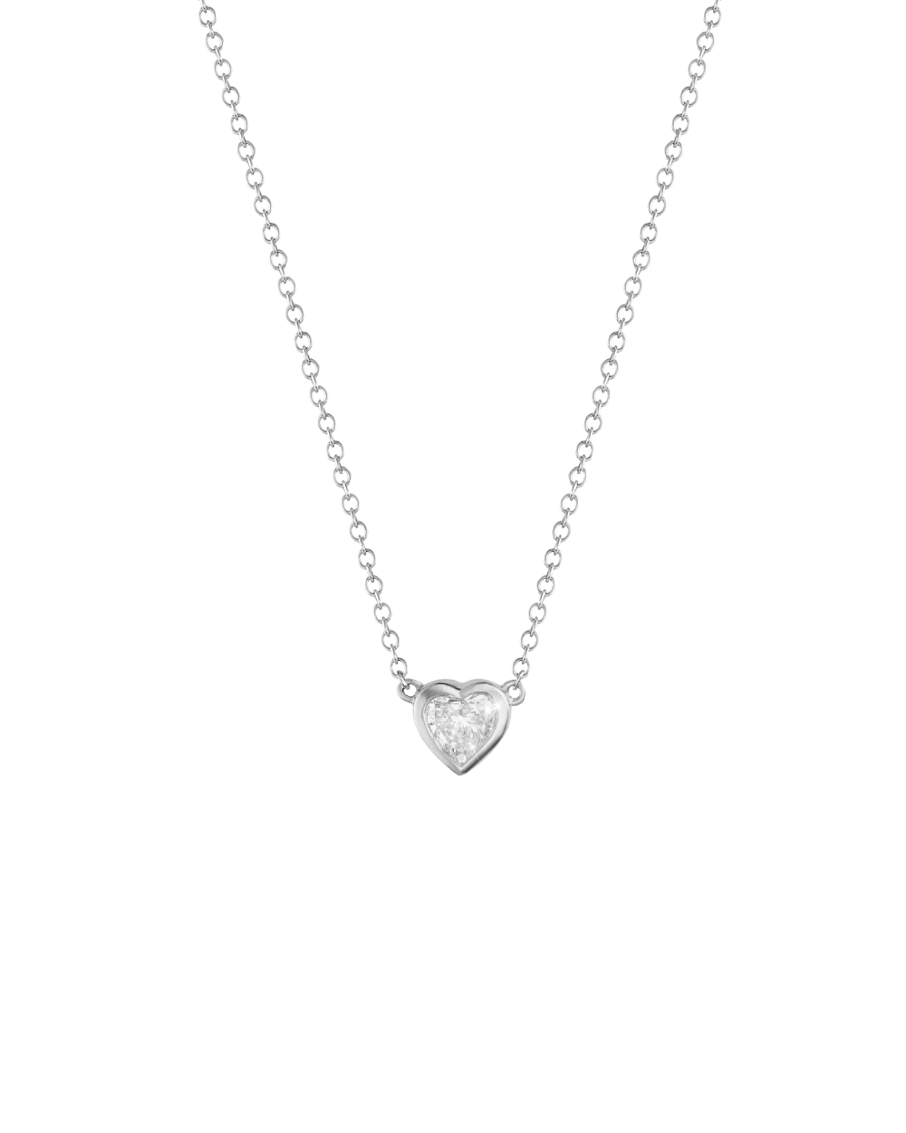 Bezel Heart Diamond Necklace - Image 7