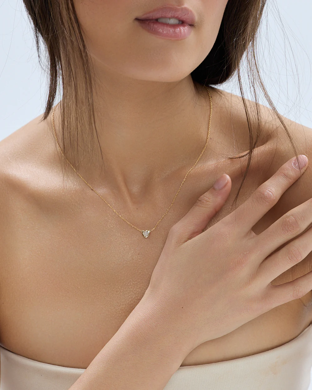 Bezel Heart Diamond Necklace - Image 8