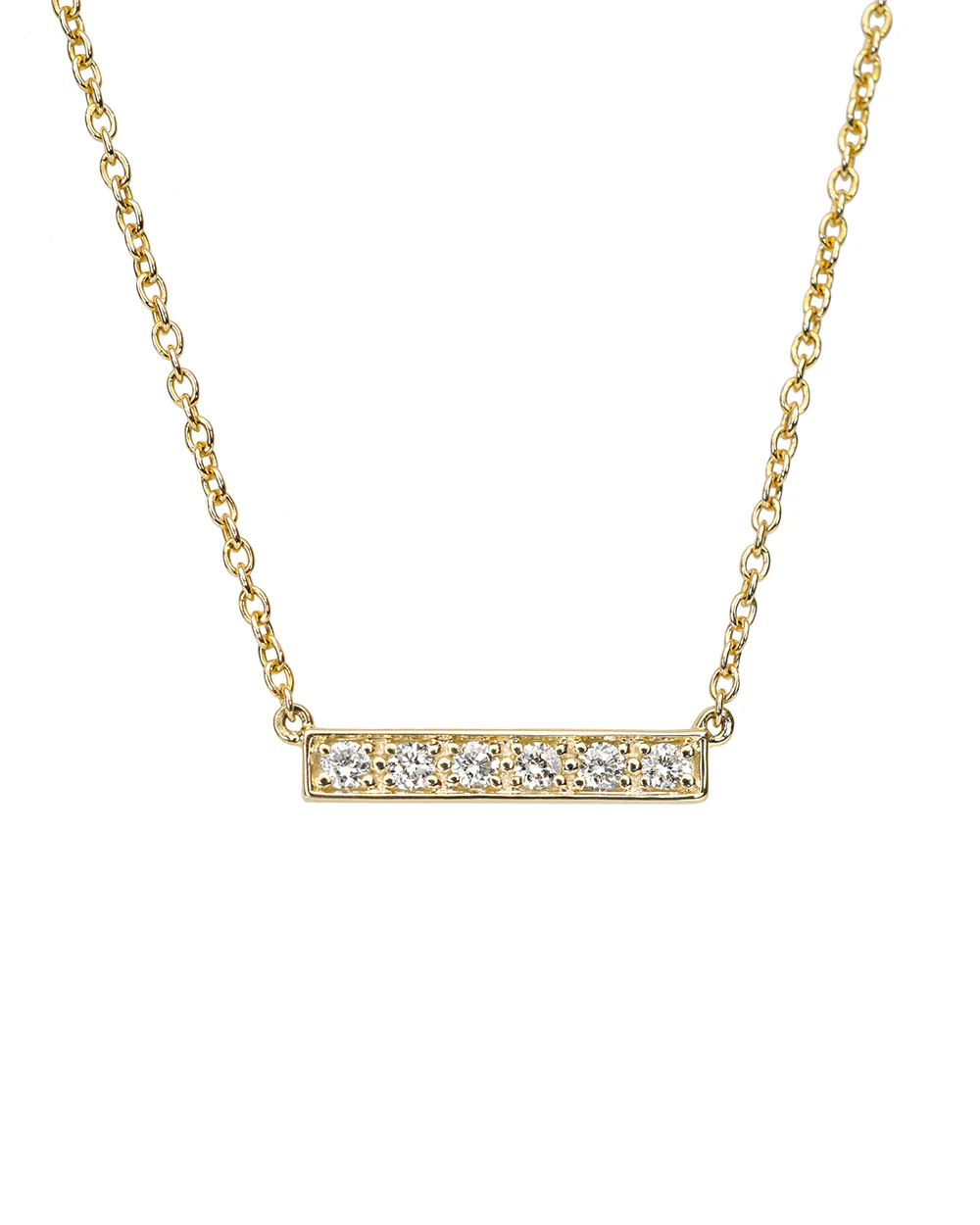 Blaze Diamond Bar Necklace