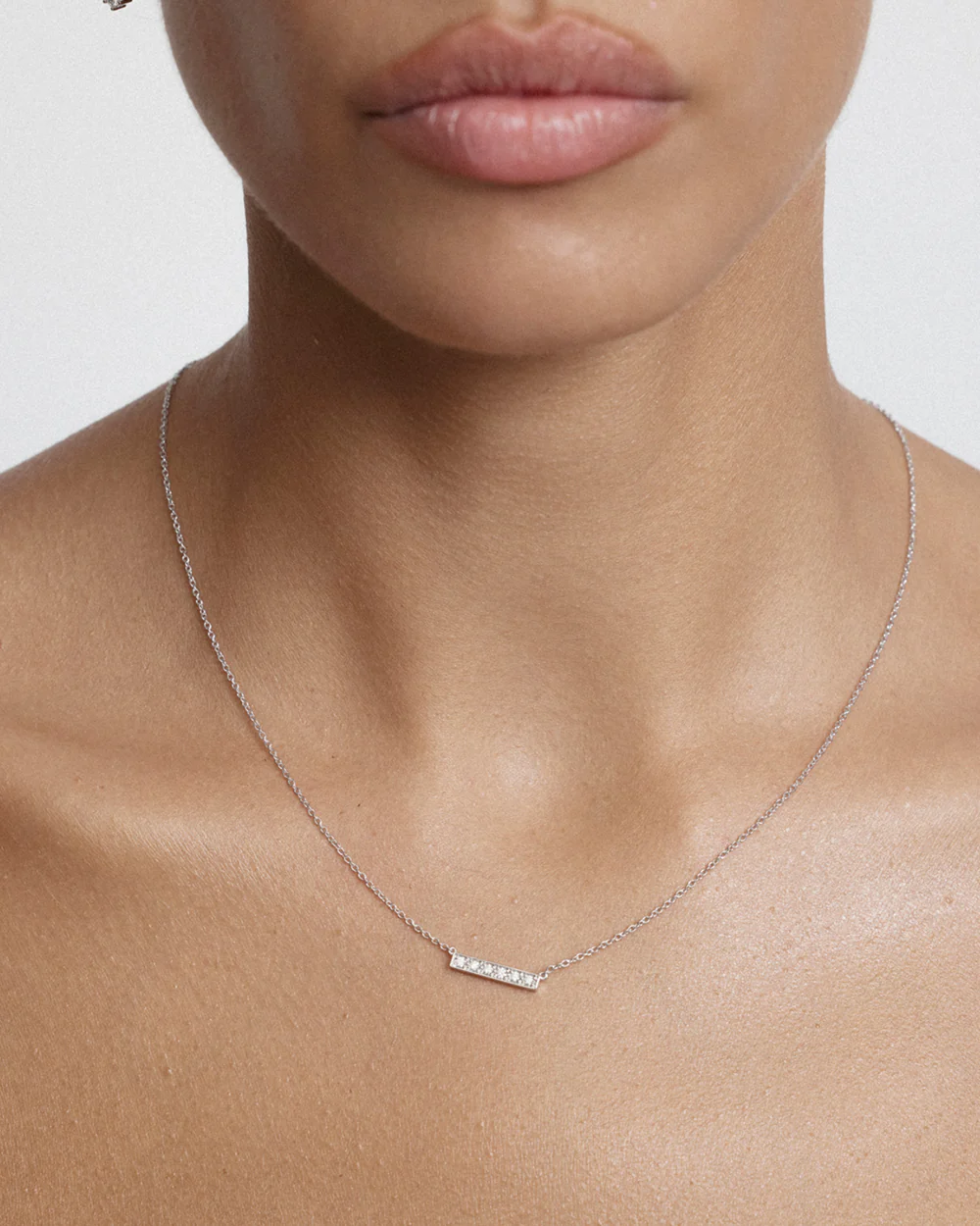 Blaze Diamond Bar Necklace - Image 2