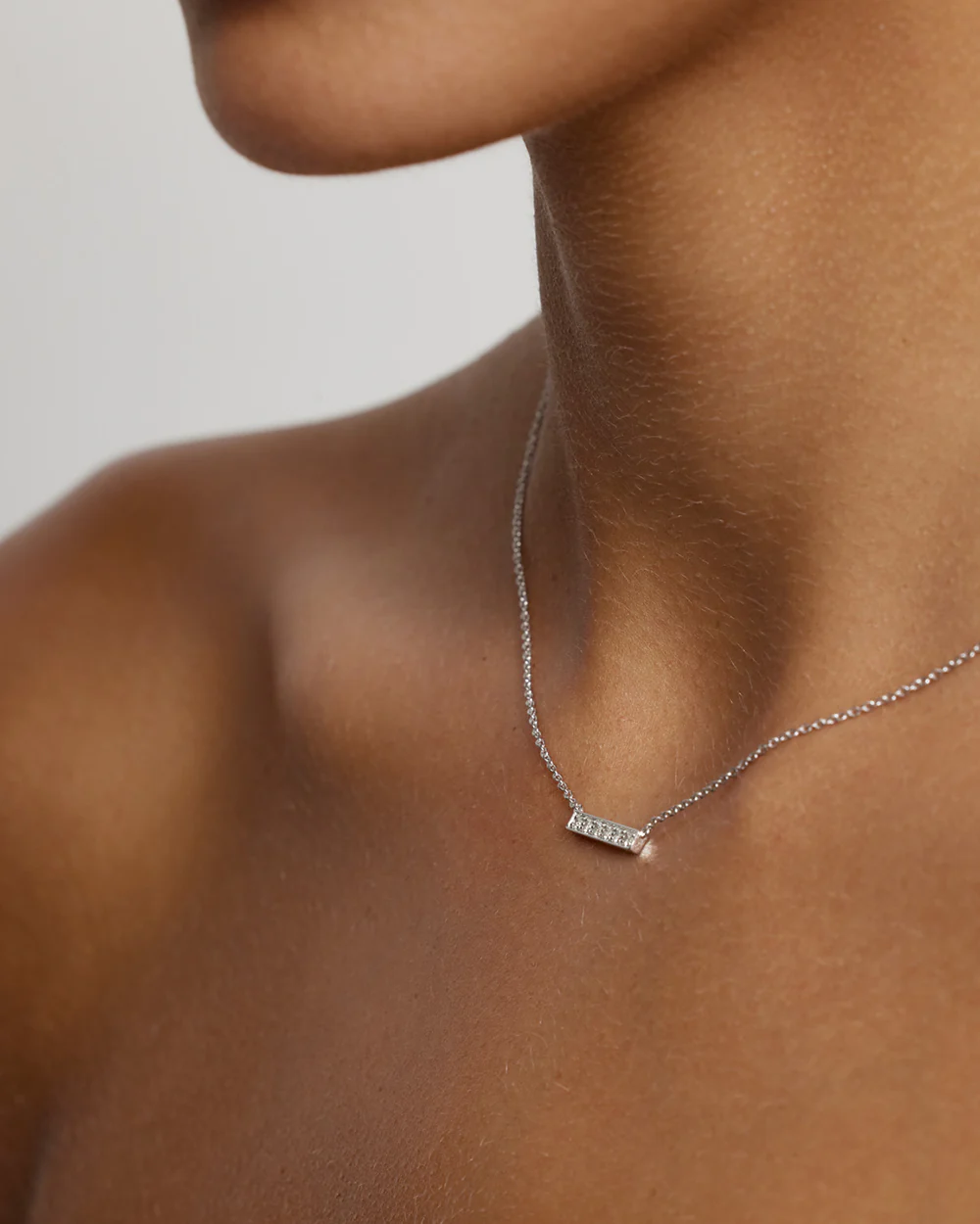Blaze Diamond Bar Necklace - Image 4