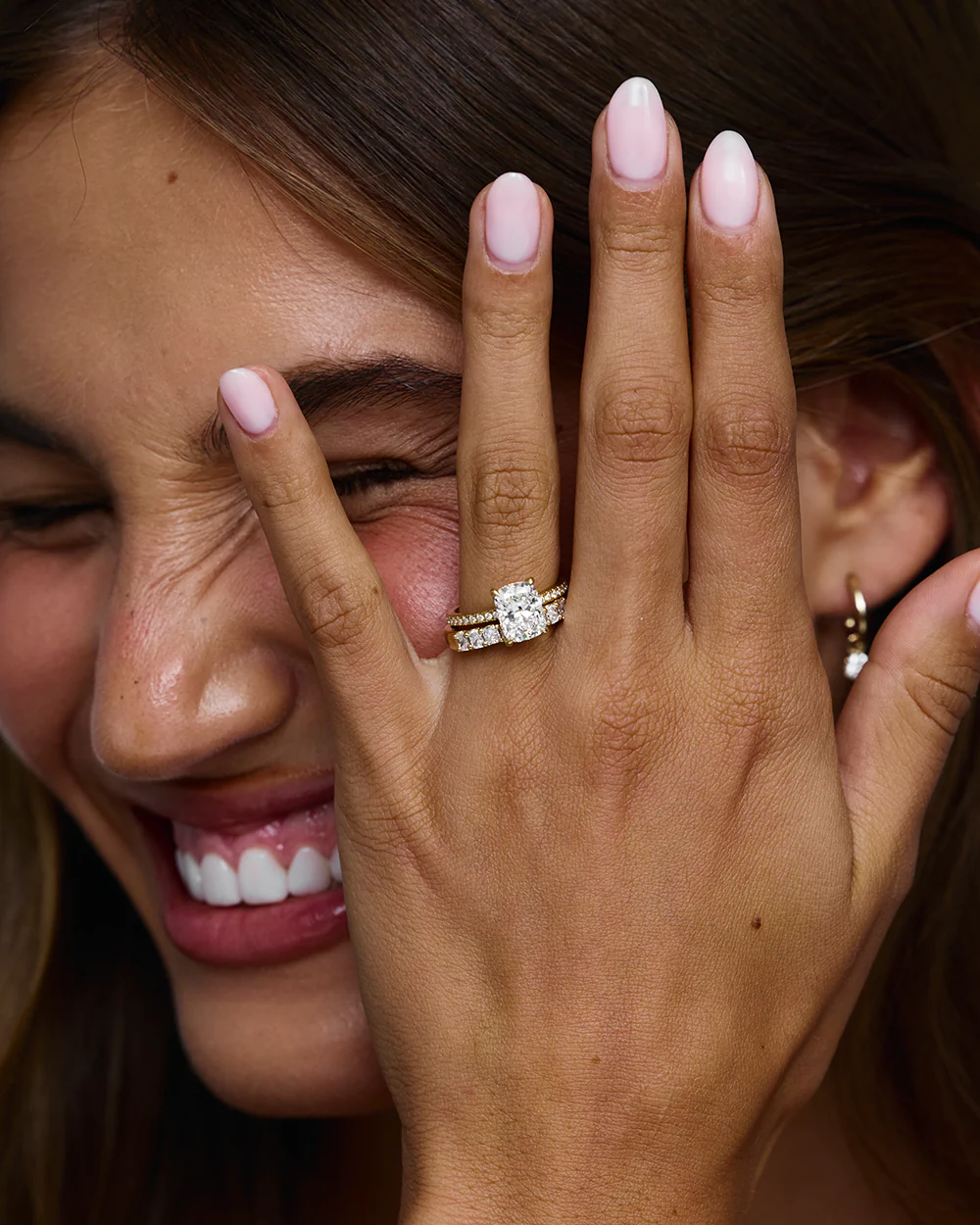 2.52ct Cushion Cut Engagement Ring with Diamond Band - Image 2