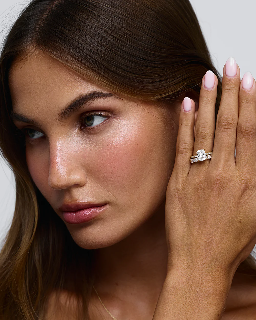 2.52ct Cushion Cut Engagement Ring with Diamond Band - Image 3