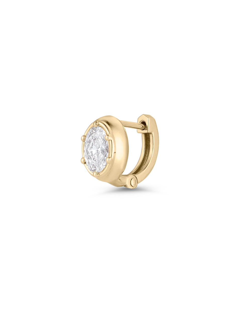 Cleo Oval Diamond Huggies - Image 15