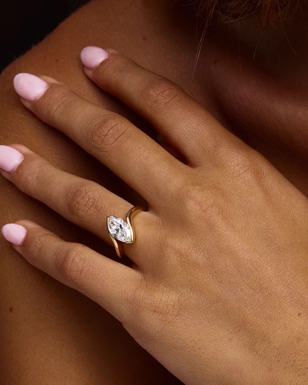 Florence 2.01ct Marquise Wrap Diamond Engagement Ring - Image 6