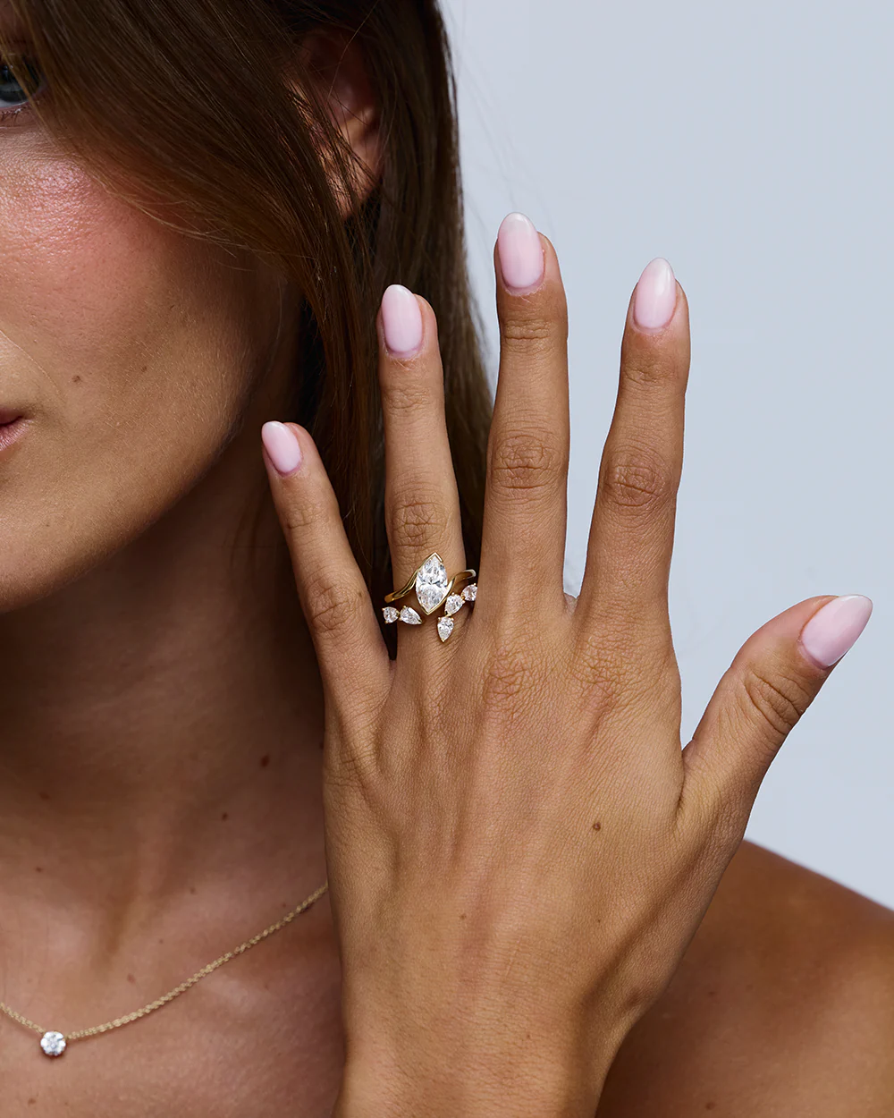 Florence 2.01ct Marquise Wrap Diamond Engagement Ring - Image 9