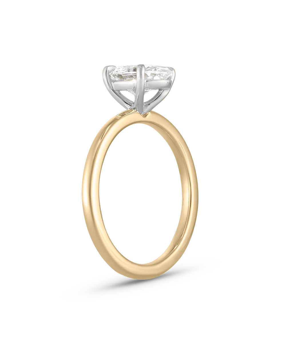 Grace 1.53ct Two Tone Oval Diamond Engagement Ring - Image 2
