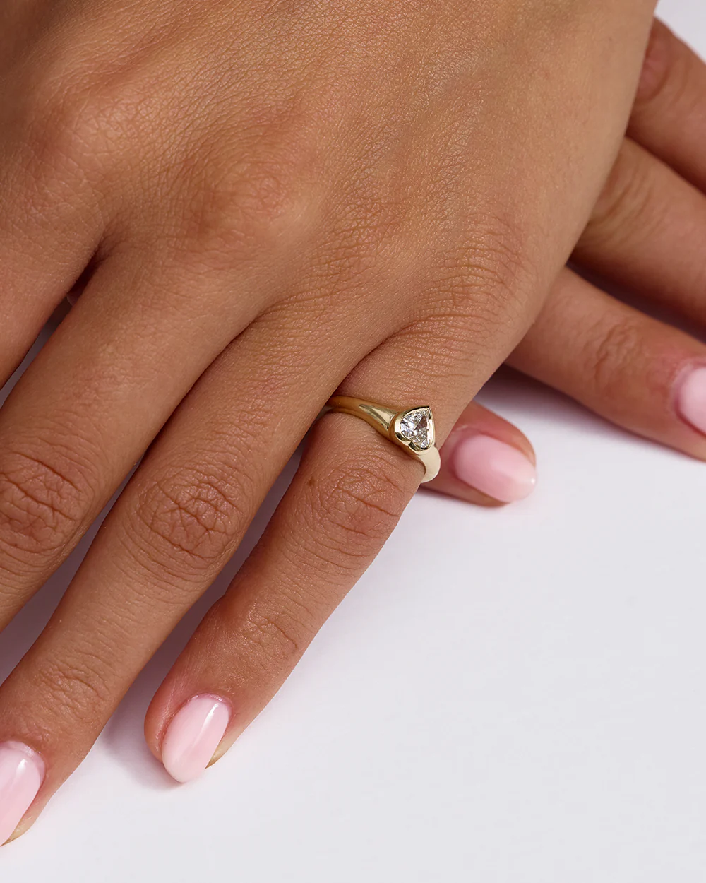 Heart Signet Pinky Ring - Image 6