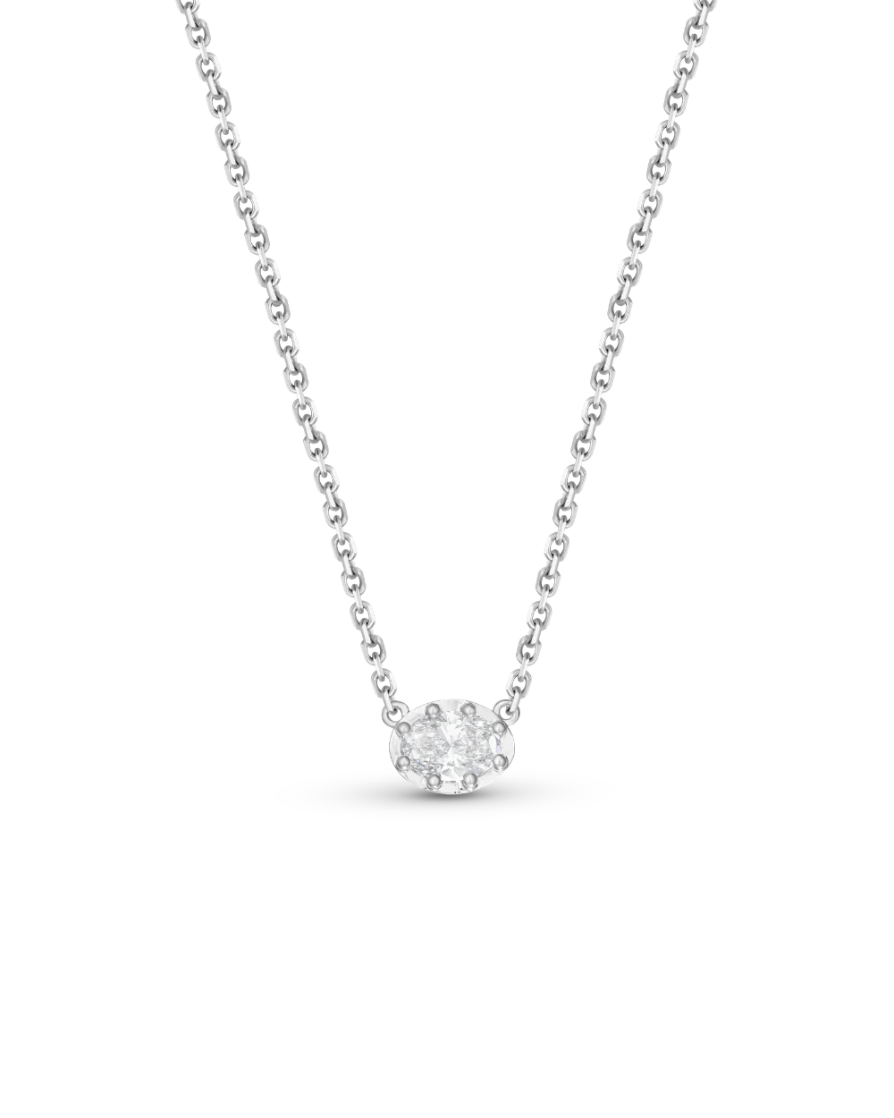 Sloane Oval Diamond Necklace - Image 13